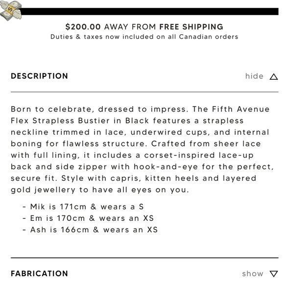 NEW - White Fox Black Lace Bustier Size Small - Picture 7 of 8